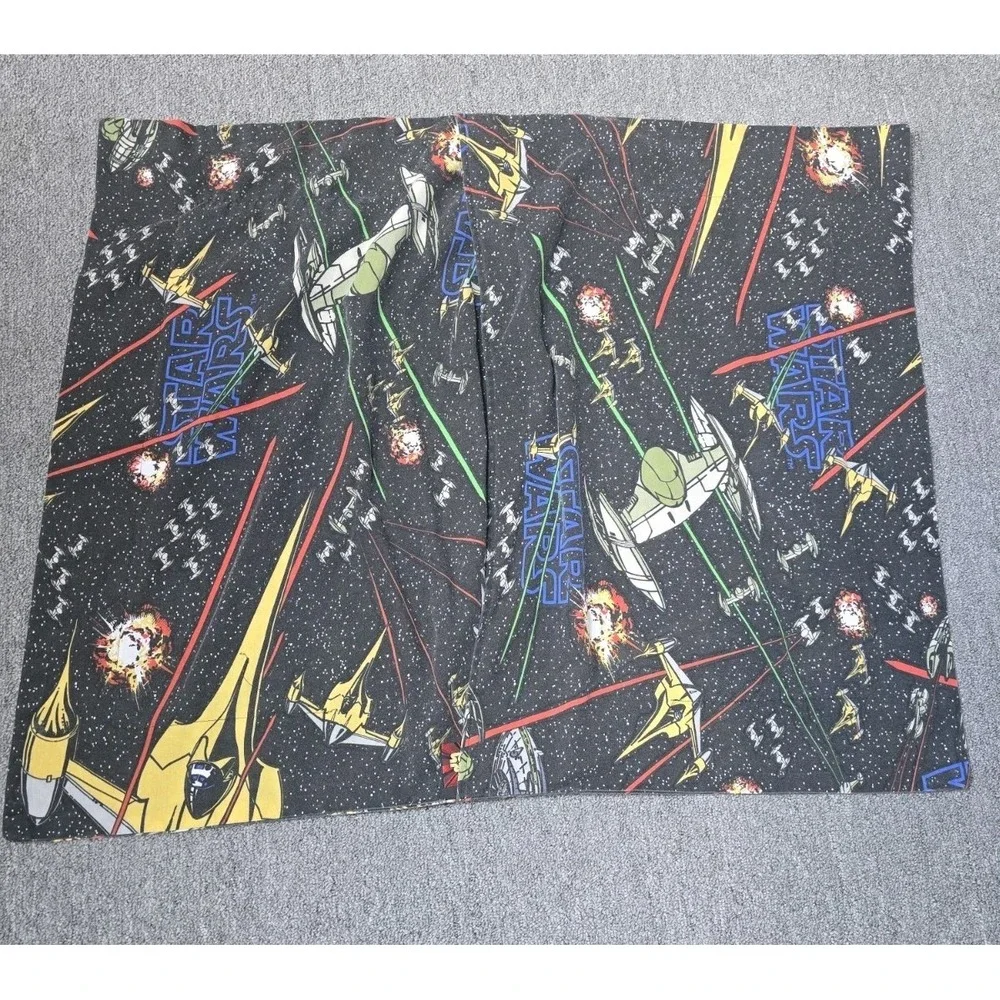 Vintage Star Wars TPM Naboo Space Battle Pillow Sham Standard Size
